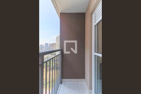 Varanda da Sala de apartamento para alugar com 1 quarto, 27m² em Jardim Caravelas, São Paulo