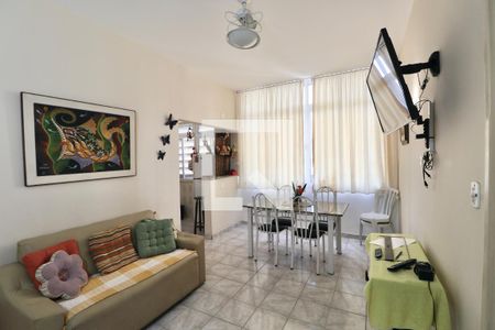 Sala de apartamento para alugar com 1 quarto, 47m² em Centro, Guarujá