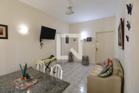 Sala de apartamento para alugar com 1 quarto, 47m² em Centro, Guarujá