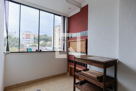 Sala - Churrasqueira de apartamento para alugar com 3 quartos, 80m² em Cristal, Porto Alegre