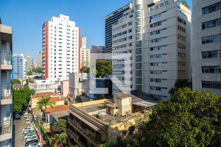 Vista da Varanda da Sala/Quarto de kitnet/studio à venda com 1 quarto, 40m² em Bela Vista, São Paulo