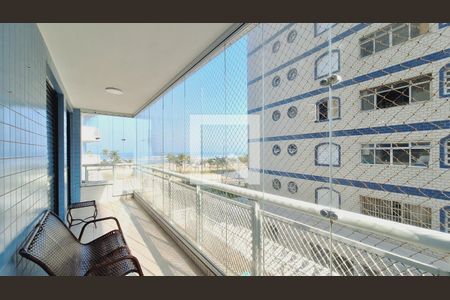 Varanda da sala  de apartamento para alugar com 3 quartos, 140m² em Tupi, Praia Grande