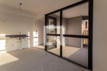 Sala/Cozinha de kitnet/studio à venda com 1 quarto, 35m² em Indianópolis, São Paulo