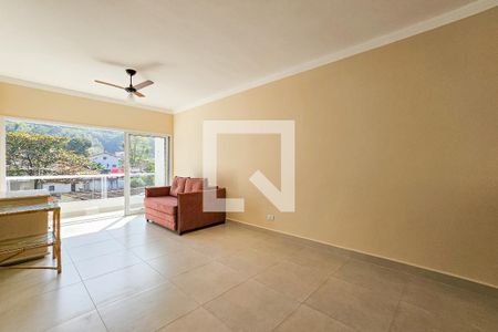 Sala de apartamento para alugar com 1 quarto, 65m² em Jardim Tres Marias, Guarujá