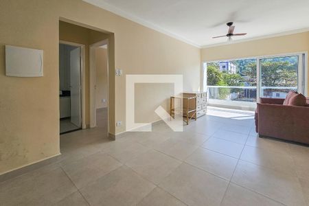 Sala de apartamento para alugar com 1 quarto, 65m² em Jardim Tres Marias, Guarujá