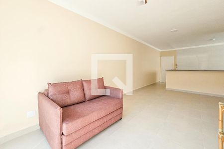 Sala de apartamento para alugar com 1 quarto, 65m² em Jardim Tres Marias, Guarujá