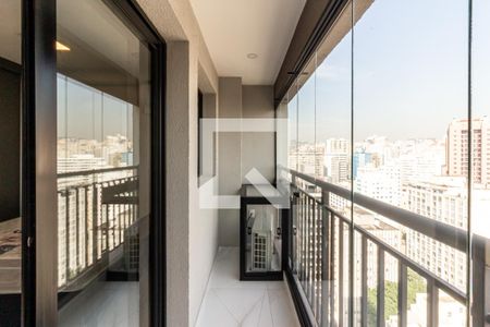 Varanda de kitnet/studio para alugar com 1 quarto, 27m² em Vila Buarque, São Paulo