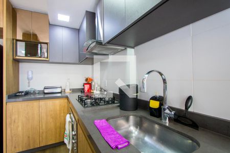 Sala/Cozinha/Área de serviço de apartamento à venda com 1 quarto, 42m² em Vila Valparaíso, Santo André