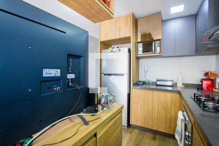 Sala/Cozinha/Área de serviço de apartamento à venda com 1 quarto, 42m² em Vila Valparaíso, Santo André