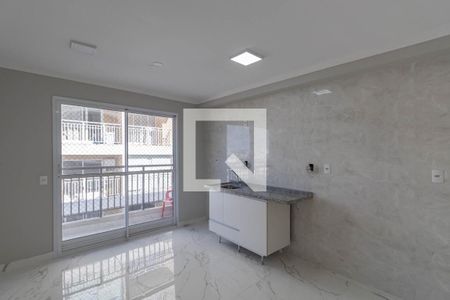 Sala e Cozinha Integrada  de apartamento para alugar com 2 quartos, 40m² em Vila Ré, São Paulo