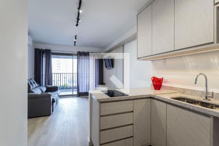 Sala/Cozinha de apartamento para alugar com 1 quarto, 51m² em Indianópolis, São Paulo