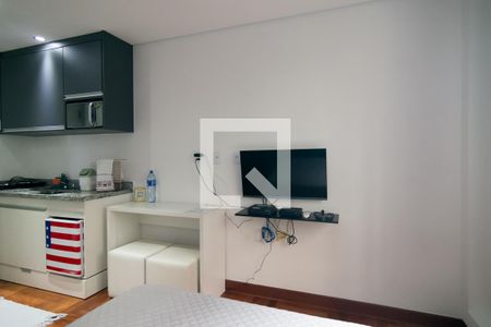 Cozinha  de kitnet/studio para alugar com 1 quarto, 16m² em Bela Vista, São Paulo