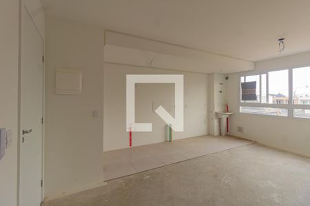 Sala/Cozinha de apartamento à venda com 2 quartos, 52m² em Fátima, Canoas