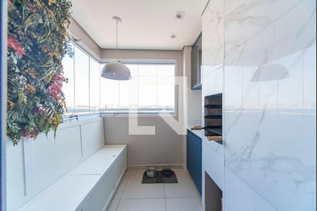 Varanda gourmet de apartamento à venda com 2 quartos, 53m² em Vila Tibiriçá, Santo André