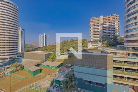 Varanda vista de apartamento à venda com 3 quartos, 115m² em Vila das Flores, Nova Lima