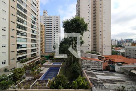 Vista das sala de apartamento à venda com 1 quarto, 52m² em Pinheiros, São Paulo