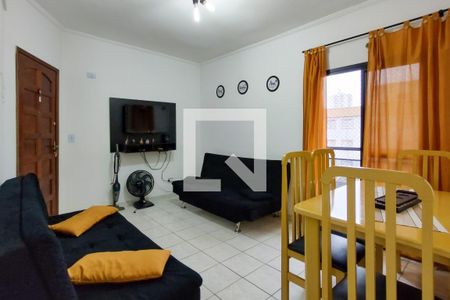 Sala de apartamento para alugar com 1 quarto, 46m² em Guilhermina, Praia Grande