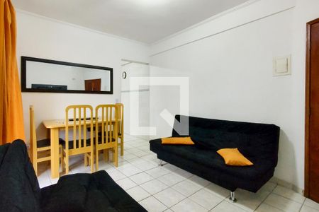 Sala de apartamento para alugar com 1 quarto, 46m² em Guilhermina, Praia Grande