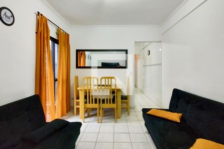 Sala de apartamento para alugar com 1 quarto, 46m² em Guilhermina, Praia Grande