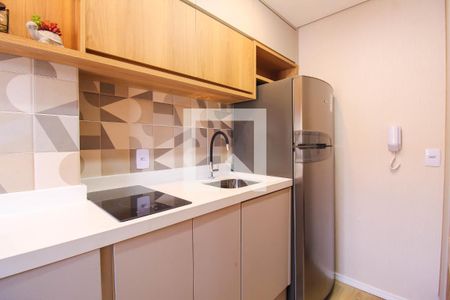 Cozinha de apartamento para alugar com 1 quarto, 25m² em Quarta Parada, São Paulo