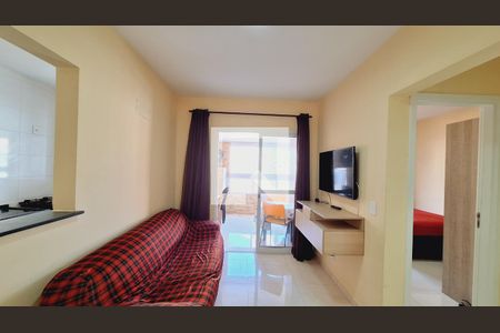 Sala de apartamento para alugar com 1 quarto, 55m² em Boqueirão, Praia Grande