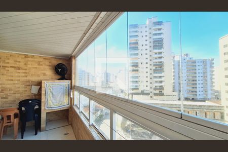 Varanda da sala de apartamento para alugar com 1 quarto, 55m² em Boqueirão, Praia Grande