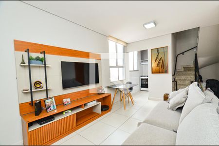 Sala de estar de apartamento à venda com 2 quartos, 126m² em Fernão Dias, Belo Horizonte