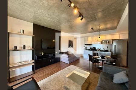 Sala de apartamento para alugar com 1 quarto, 69m² em Cidade Monções, São Paulo