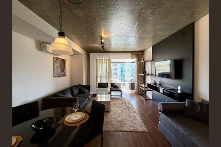 Sala de apartamento para alugar com 1 quarto, 69m² em Cidade Monções, São Paulo