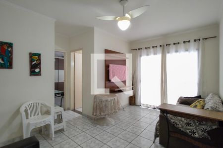 Sala de apartamento para alugar com 1 quarto, 52m² em Vila Caiçara, Praia Grande