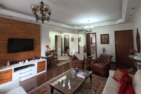 Sala dois ambientes de apartamento para alugar com 4 quartos, 149m² em Gonzaga, Santos