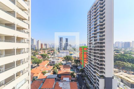 Vista da Sala/Quarto de kitnet/studio à venda com 1 quarto, 28m² em Brooklin Paulista, São Paulo