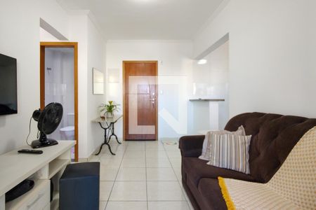 Sala de apartamento para alugar com 1 quarto, 53m² em Aviação, Praia Grande