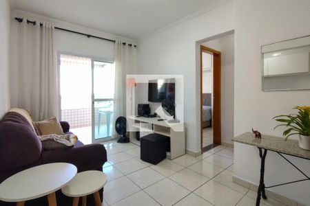 Sala de apartamento para alugar com 1 quarto, 53m² em Aviação, Praia Grande