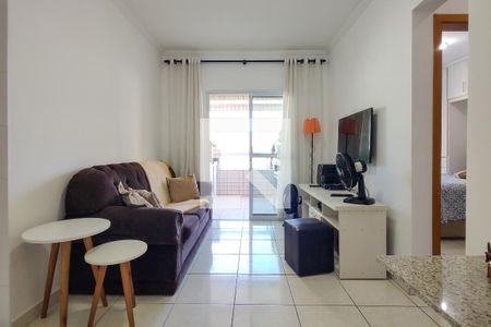 Sala de apartamento para alugar com 1 quarto, 53m² em Aviação, Praia Grande