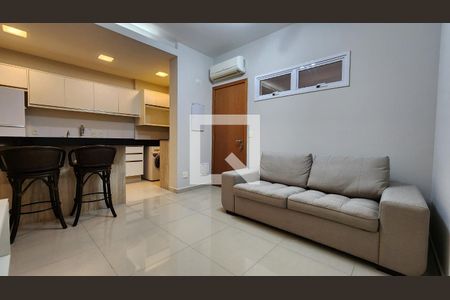 Sala de apartamento para alugar com 1 quarto, 40m² em Boqueirão, Santos