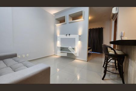 Sala de apartamento para alugar com 1 quarto, 40m² em Boqueirão, Santos