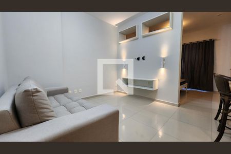 Sala de apartamento para alugar com 1 quarto, 40m² em Boqueirão, Santos