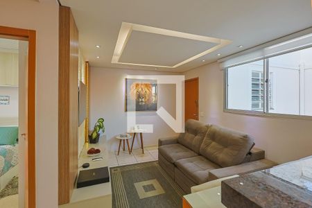 Sala de apartamento à venda com 2 quartos, 44m² em Califórnia, Contagem