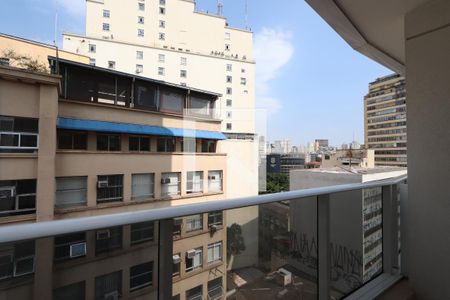 Vista da Varanda de kitnet/studio para alugar com 1 quarto, 24m² em Centro Histórico de São Paulo, São Paulo