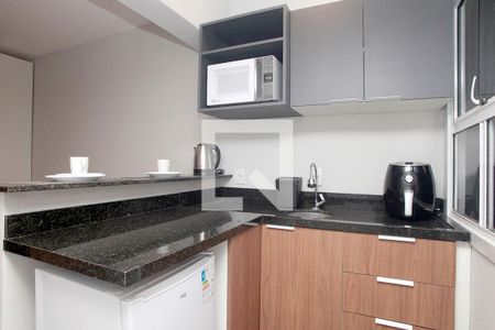 Studio - Cozinha de kitnet/studio para alugar com 1 quarto, 31m² em Centro Histórico, Porto Alegre