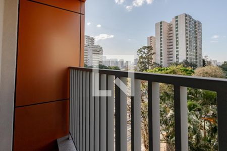 Varanda de apartamento à venda com 1 quarto, 45m² em Chácara Santo Antônio (zona Sul), São Paulo