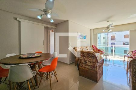 Sala de apartamento para alugar com 3 quartos, 99m² em Jardim Tres Marias, Guarujá