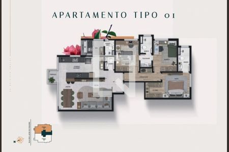 Apartamento à venda com 3 quartos, 109m² em Sion, Belo Horizonte