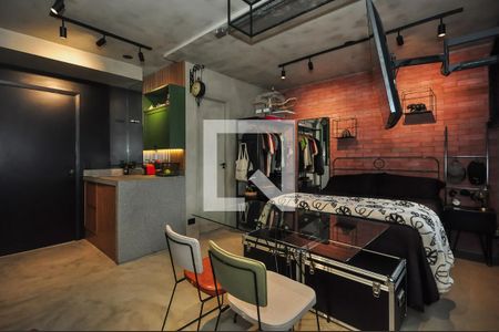 Sala de apartamento à venda com 1 quarto, 24m² em Paraíso do Morumbi, São Paulo