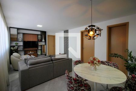 Sala de apartamento à venda com 3 quartos, 90m² em Sagrada Família, Belo Horizonte