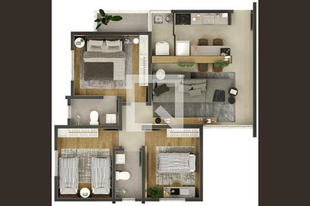 Apartamento à venda com 3 quartos, 122m² em Santa Ines, Belo Horizonte