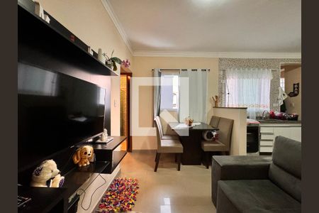 Sala de apartamento à venda com 2 quartos, 92m² em Vila Linda, Santo André