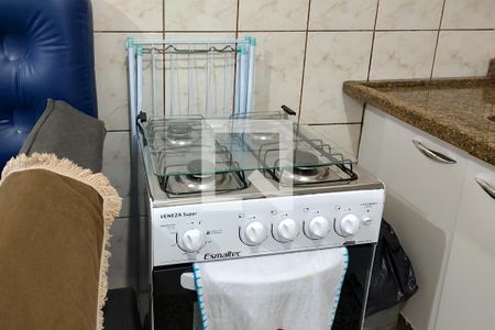 Cozinha de kitnet/studio para alugar com 1 quarto, 39m² em Mirim, Praia Grande