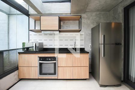 Cozinha de apartamento para alugar com 1 quarto, 36m² em Indianópolis, São Paulo